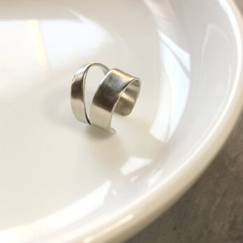 シルバー ダブルデザイン イヤーカフ / マット仕上げの画像
