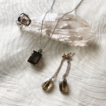 ペンダントトップ　スモーキクォーツ〈Smoky quartz〉★ネイチャーシリーズの画像