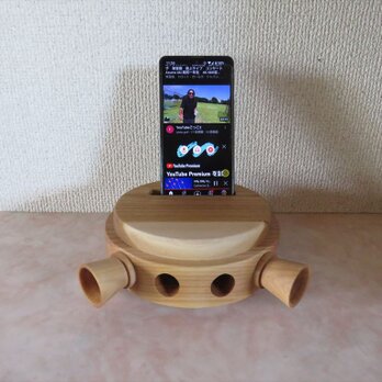 スマホスタンドB  サクラ　ラッパー　充電可　アイフォンからすべてのメーカーまで使用可の画像