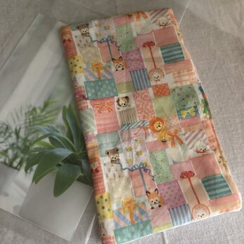 ハンドメイド＊yukiemon パズルピンクガーゼハンカチの画像