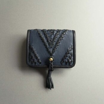 ・・・ご注文作品・・・short wallet-orient (black×blue)の画像