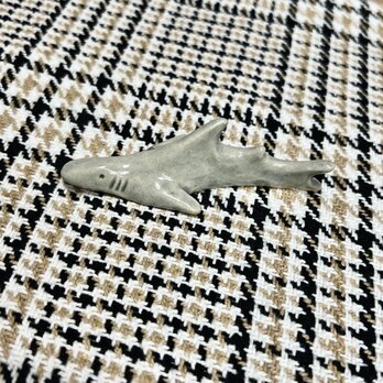 陶器 箸置き　シロザメ 青灰【HA005】の画像