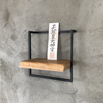 神棚　KD-W　お札立て　無垢材　アイアン　シンプルの画像