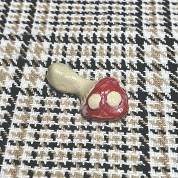 陶器 箸置き　毒きのこ（小）赤【HC010-b】の画像