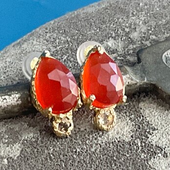 K18　みずみずしい果実の柑橘ピアス