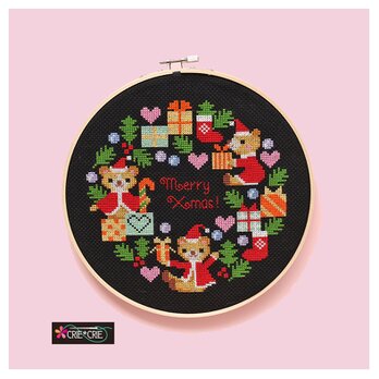 クロスステッチキット♥サンタベアのクリスマス　No.654の画像