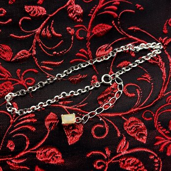 オパール アンクレット/シルバー925 つけっぱなし/シルバーアクセサリーの画像