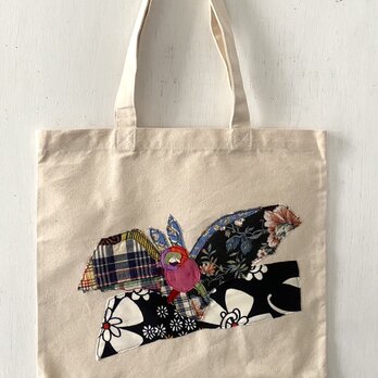 totebag /ヴィンテージファブリックのパッチワーク　トートバッグ■tf-373aの画像