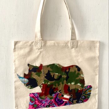 totebag /ヴィンテージファブリックのパッチワーク　トートバッグ■tf-373hの画像