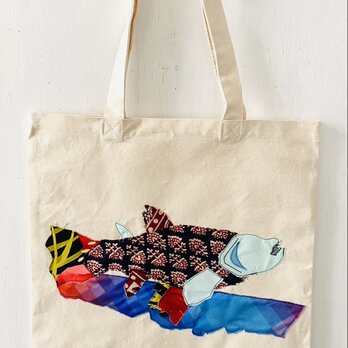 totebag /ヴィンテージファブリックのパッチワーク　トートバッグ■tf-373iの画像