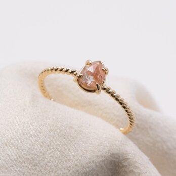 Candy Pink Drop Diamond Ringの画像