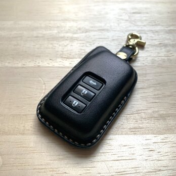 【新作】LEXUS　スマートキーカバー　栃木レザー【名入れ無料・選べる革とステッチ】手縫い・本革　キーケース　レクサスの画像