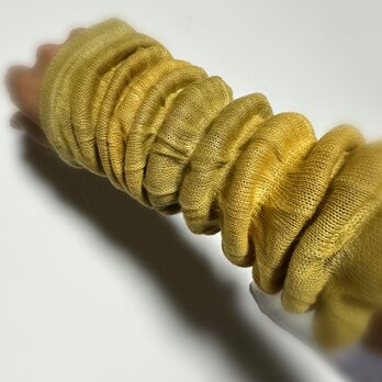 満月 草木染め ヘンプコットン アームウォーマー レッグウォーマー〜陽だまりの森〜 大麻 UVカットの画像