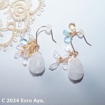 *夏の輝き*キラキラドゥルージーの3wayピアス