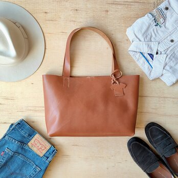 【イタリアンレザー】A4がしっかり入る ノーブルトートバッグ（シンプル/肩掛け/メンズ/レディース/仕事）焦がしキャメル