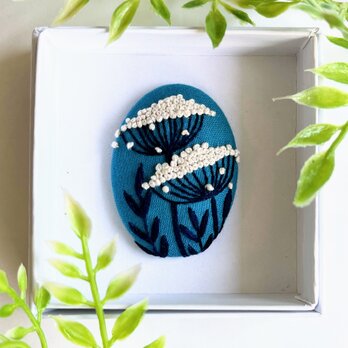 草花の刺繍ブローチ【botanical】#278の画像