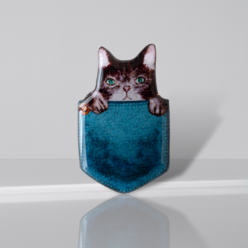 ★再販★忍び込んだ子猫のブローチの画像
