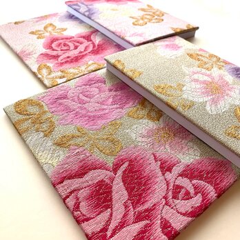 『ブリリアンスローズ - Brilliance Rose』　大切な方へ　薔薇　B6大判サイズ　一点物作品　御朱印帳　桐生織物の画像