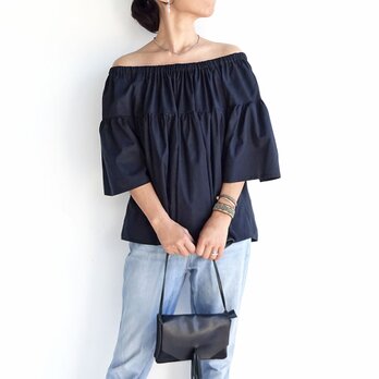 2wayオフショルダーブラウス（ブラック）の画像