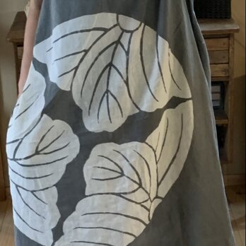 古布家紋パフスリーブワンピース