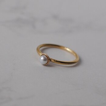 pearl ring 真鍮リング　(ギザギザ)の画像