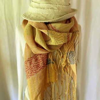 Lithuania Linen stole #2432 Orangeの画像