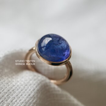 K10[青紫のflower tanzanite]ringの画像
