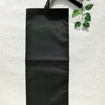 ロングバッグ　ロングエコバッグ　黒色　長いお野菜のお買い物　釣り竿　キャンプ用品収納の画像