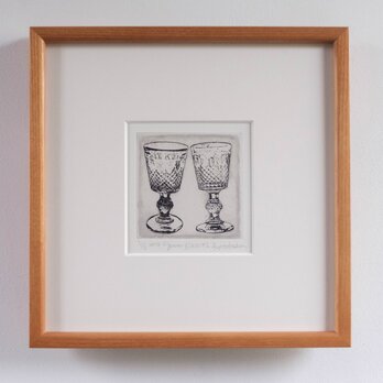 銅版画 “Liqueur glass #1”（額装）の画像