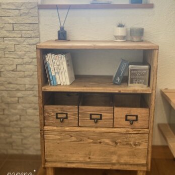newチェストW550本棚　◻︎ダークの画像