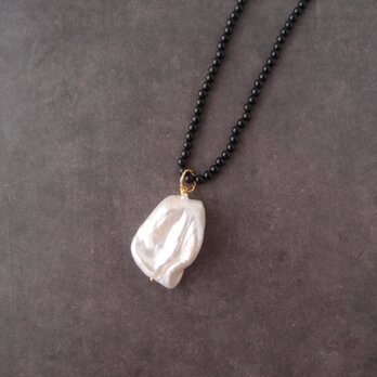 Necklace Charm【K14gf】Baroque Pearl・Biwa／ビワパール ネックレスチャームの画像