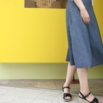 フレンチシックなフレアスカート　グリーン系　 No.312の画像