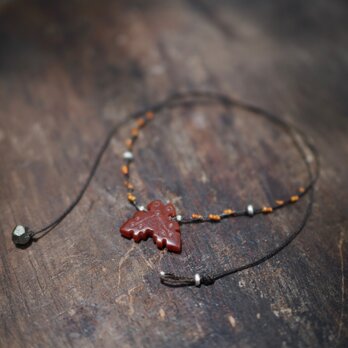 -Afgan carnerian- braid necklaceの画像