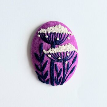 草花の刺繍ブローチ【botanical】#279の画像