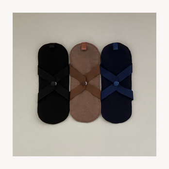 シンプルな、ガーゼライナー 3枚セット | ダーク