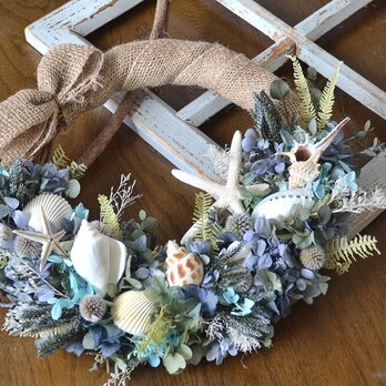 貝殻の夏ハーフwreath