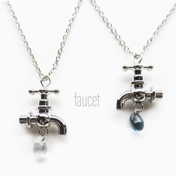 蛇口ネックレス/ブルーorクリア【長さ変更可】の画像
