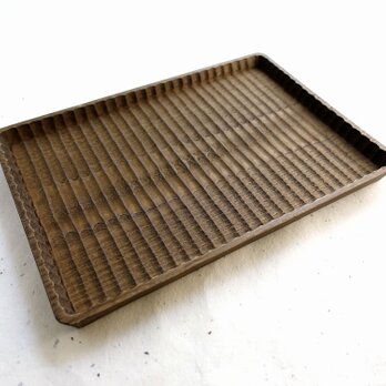 我谷盆 栗 26×18×2cm 栗渋染めの画像