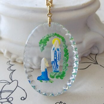 ヴィンテージ　ルルドの聖母インタリオ（40×30㎜）クラシカルネックレス