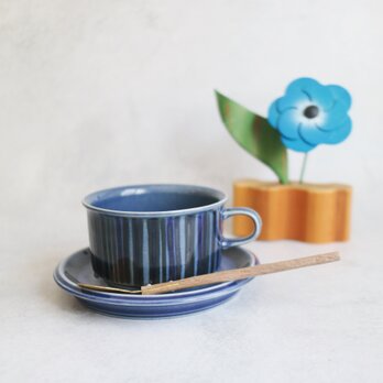 ARABIA  / BLUE KOSMOS TEAカップ&ソーサー No.5426の画像