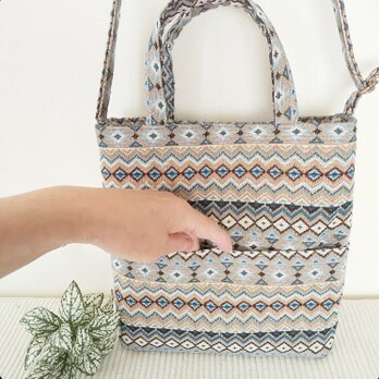 ゴブラン織♡斜めがけと手持ちの2wayショルダーbagの画像