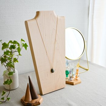 メープルの贅沢ネックレススタンド アクセサリー ディスプレイの画像