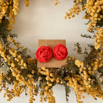 バラのお花のイヤリングの画像