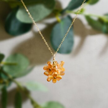 【14kgf ネックレス】金木犀の花束の画像