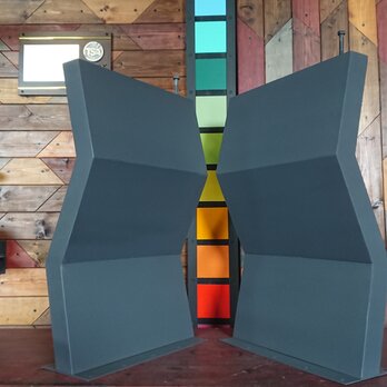 マットグレーでアイアンなBOX鉄脚♪ 50×400×650mm S型 2脚ver. ダイニングテーブルの画像