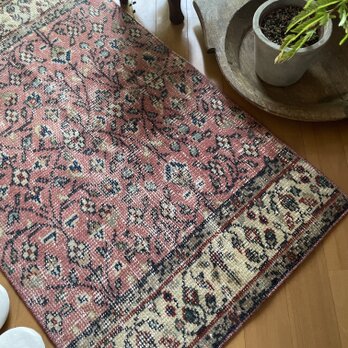 61.5×174 ストロベリーレッド小花草花ボタニカルトルコ