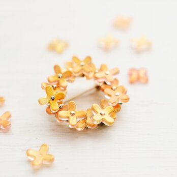 【リース ブローチ】金木犀の花束の画像