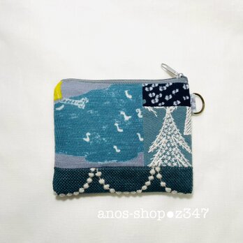 z347●ファスナーポーチ（ミナペルホネン刺繍生地使用）の画像