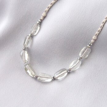 Line Short Necklace（グリーンアメジスト）の画像