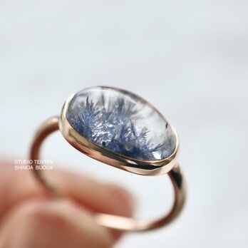 K10[深海庭園dumortierite in quartz]ringの画像